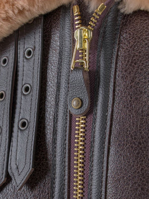 Schott Classic B-3 Sheepskin Leather Bomber Jacket