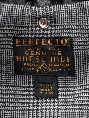 Schott P125H Black Laced Horween Horsehide Perfecto® Motorcycle Jacket