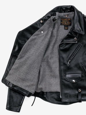 Schott P125H Black Laced Horween Horsehide Perfecto® Motorcycle Jacket