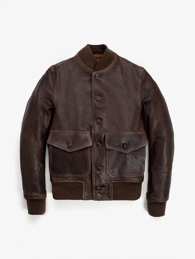 Schott P2484 Brown Lambskin A-1 Flight Jacket