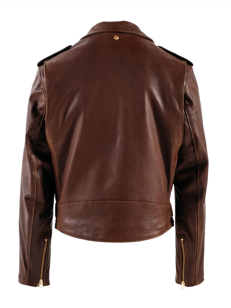 Schott P656H Horsehide Motorcycle Jacket with Detachable Collar