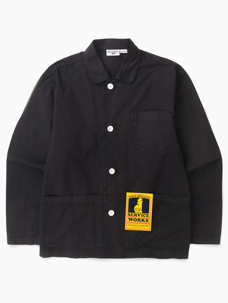 Service Works Black Tech Twill Easy Chef Shirt