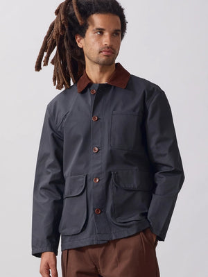 Service Works Black Waxed Barn Coat