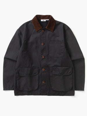Service Works Black Waxed Barn Coat