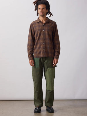 Service Works Brown Drag Stitch Resort Shirt