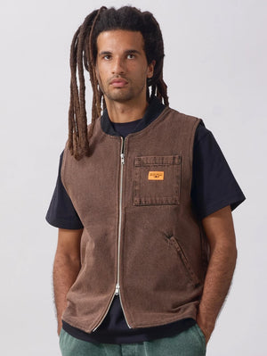 Service Works Brown Over-dyed Work Vest