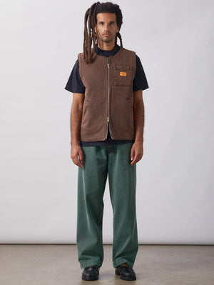 Service Works Brown Over-dyed Work Vest