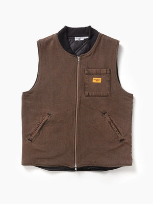 Service Works Brown Over-dyed Work Vest