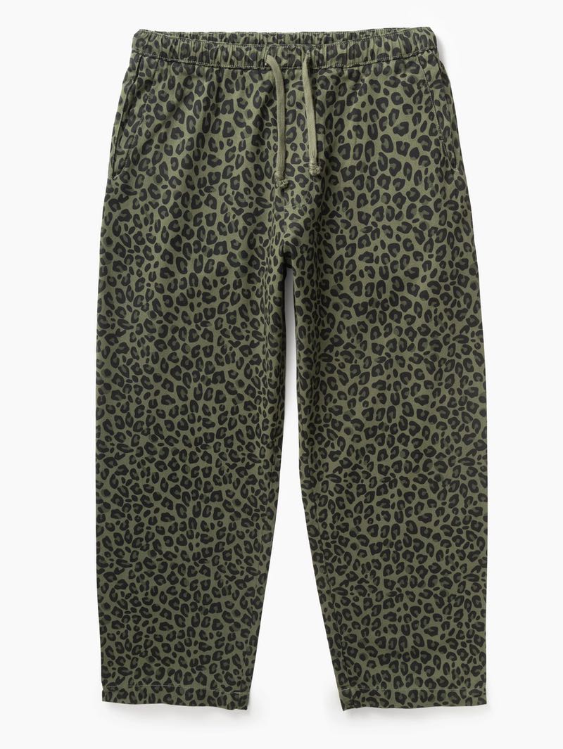 Service Works Green Leopard Easy Chef pants