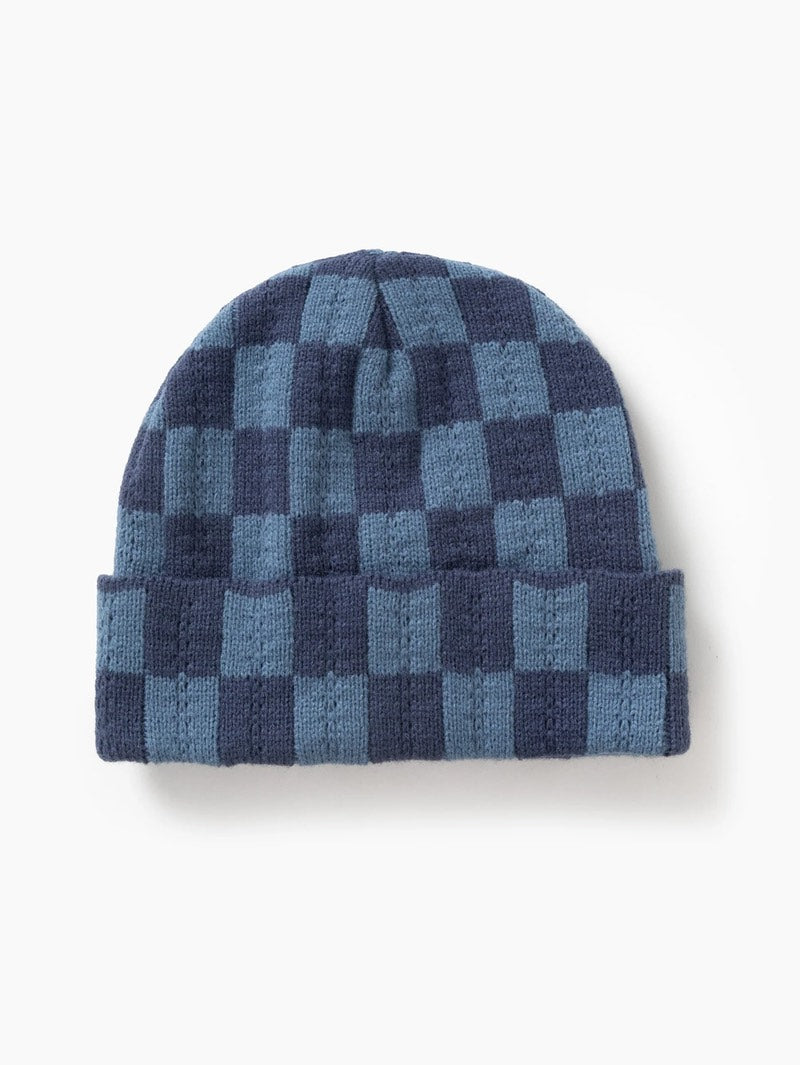 Service Works Navy Chunky Check Beanie