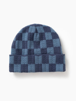 Service Works Navy Chunky Check Beanie