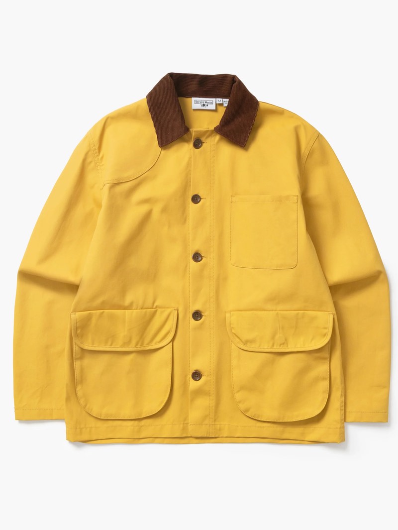 Service Works Ochre Waxed Barn Coat