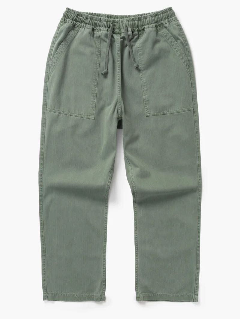 Service Works Olive Pigment Herringbone Chef pants