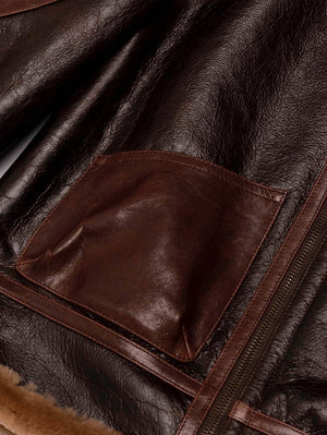 Shangri-La Heritage “Aviatore” B-3 Seal Brown Shearling Jacket