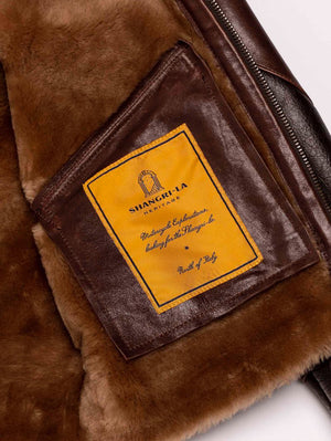 Shangri-La Heritage “Aviatore” B-3 Seal Brown Shearling Jacket