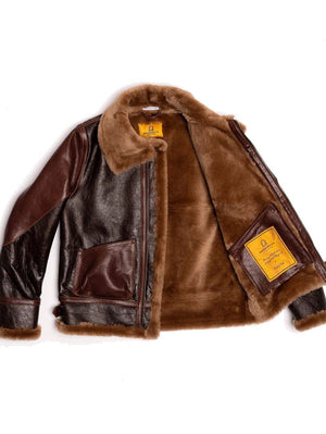 Shangri-La Heritage “Aviatore” B-3 Seal Brown Shearling Jacket
