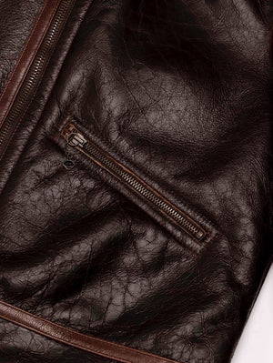 Shangri-La Heritage “Aviatore” B-3 Seal Brown Shearling Jacket