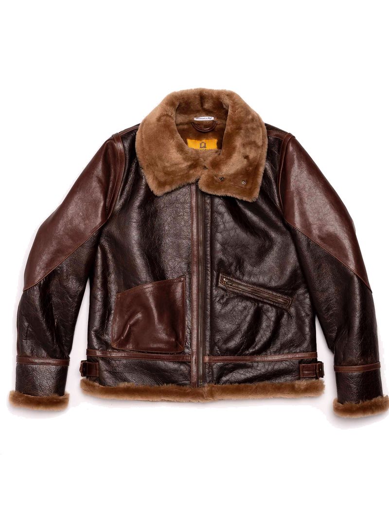 Shangri-La Heritage “Aviatore” B-3 Seal Brown Shearling Jacket