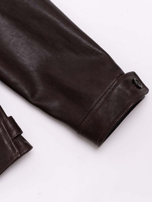 Shangri-La Heritage “Cossack” Testa di Moro Lambskin Leather Jacket