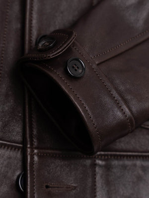Shangri-La Heritage “Cossack” Testa di Moro Lambskin Leather Jacket