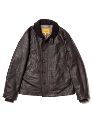 Shangri-La Heritage “Deck” N-1 Testa di Moro Leather Jacket