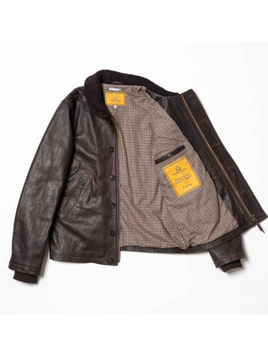 Shangri-La Heritage “Deck” N-1 Testa di Moro Leather Jacket
