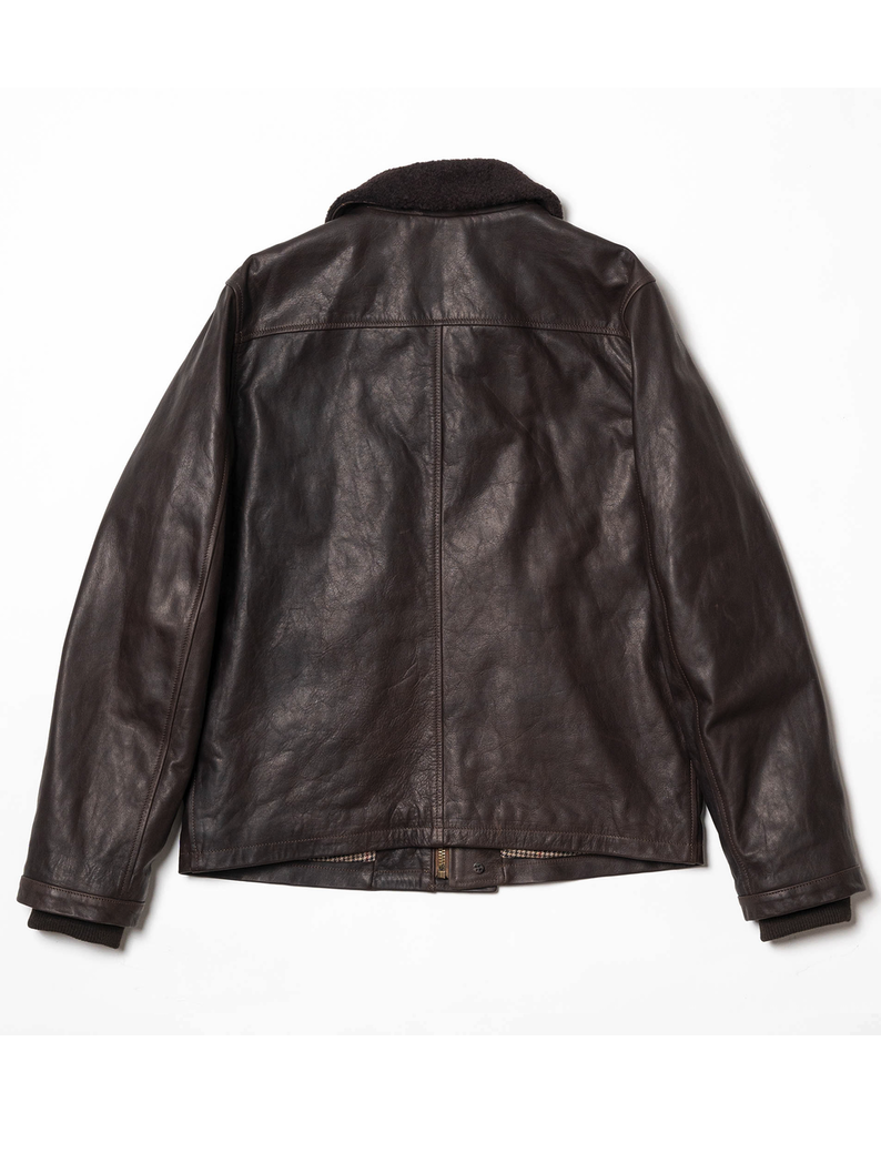 Shangri-La Heritage “Deck” N-1 Testa di Moro Leather Jacket