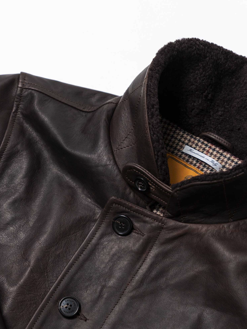 Shangri-La Heritage “Deck” N-1 Testa di Moro Leather Jacket