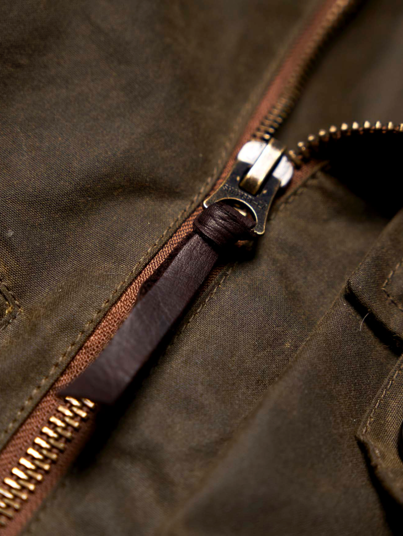 Shangri-La Heritage “Swedish” Army Green Motorcycle Waxed Canvas Jacket Limited Edition