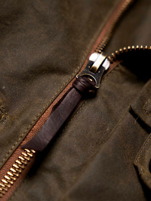 Shangri-La Heritage “Swedish” Army Green Motorcycle Waxed Canvas Jacket Limited Edition