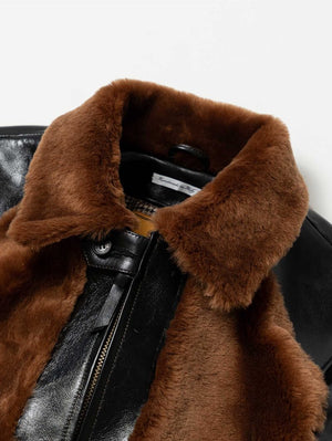 Shangri-La Heritage "Varenne" Black Horsehide Grizzly Jacket