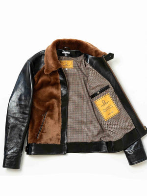 Shangri-La Heritage "Varenne" Black Horsehide Grizzly Jacket
