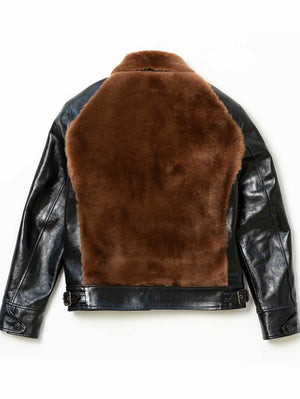 Shangri-La Heritage "Varenne" Black Horsehide Grizzly Jacket