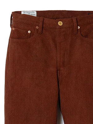 Studio D'Artisan 1914W Brown Amami Oshima Mud-Dyed Sashiko Jeans