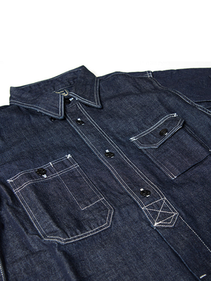 Studio D'Artisan 533B Denim long-sleeved work shirt
