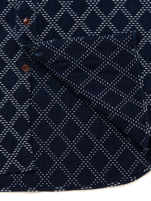 Studio D'Artisan 5728 Indigo Sashiko Shirt