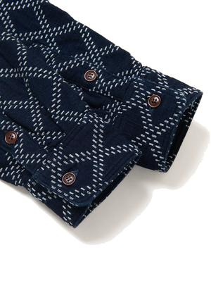 Studio D'Artisan 5728 Indigo Sashiko Shirt