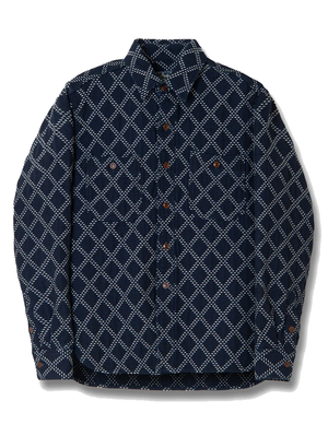 Studio D'Artisan 5728 Indigo Sashiko Shirt