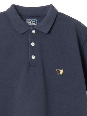 Studio D'Artisan 8201 Navy Pique (Kanoko) Polo Shirt