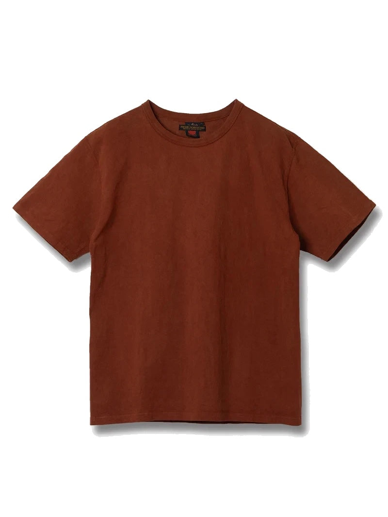Studio D'Artisan Brown Amami Oshima Mud-Dyed Loopwheeled T-Shirt [8198]