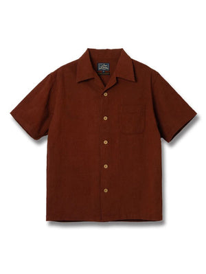 Studio D'Artisan Brown Amami Oshima mud dyed shortsleeved shirt 5739
