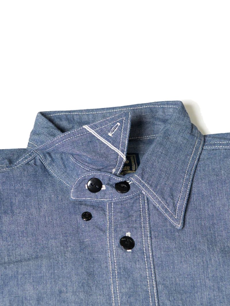 Studio D'Artisan Chambray long-sleeved work shirt
