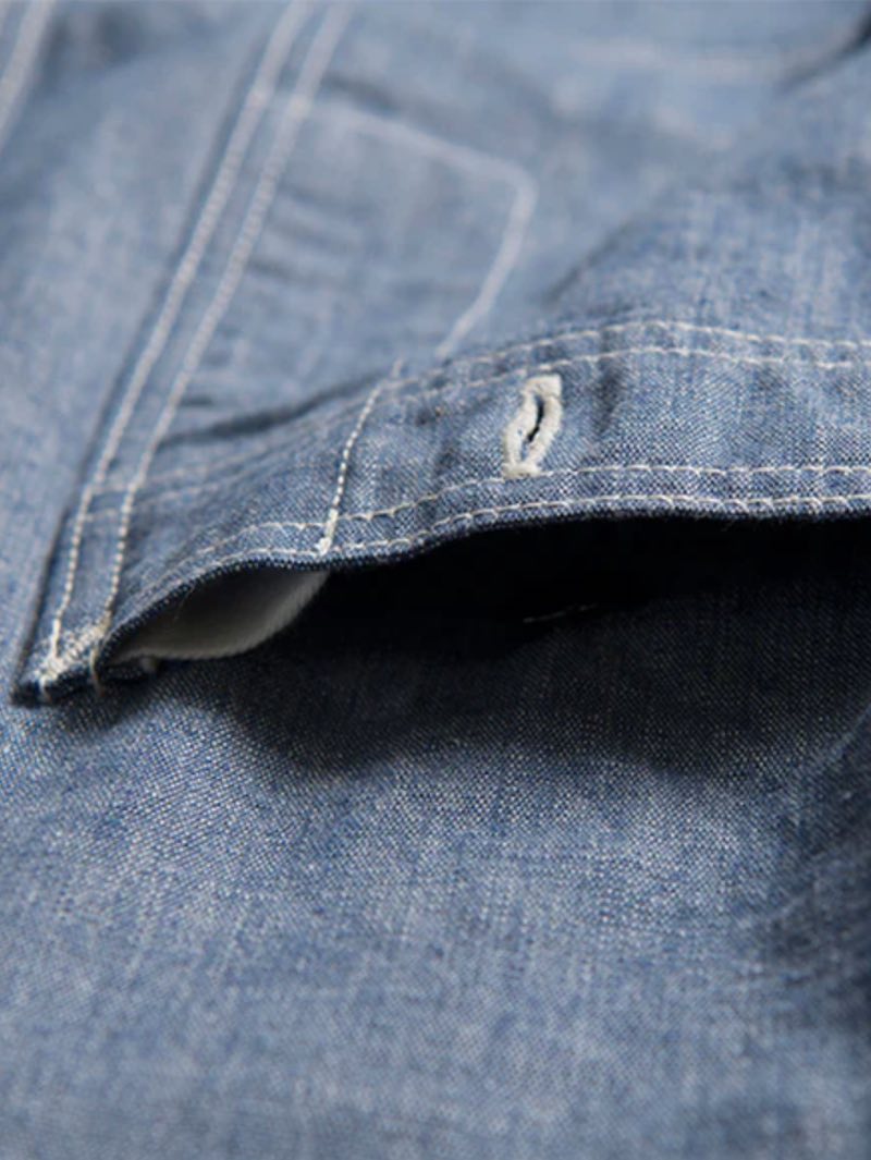 Studio D'Artisan Chambray long-sleeved work shirt