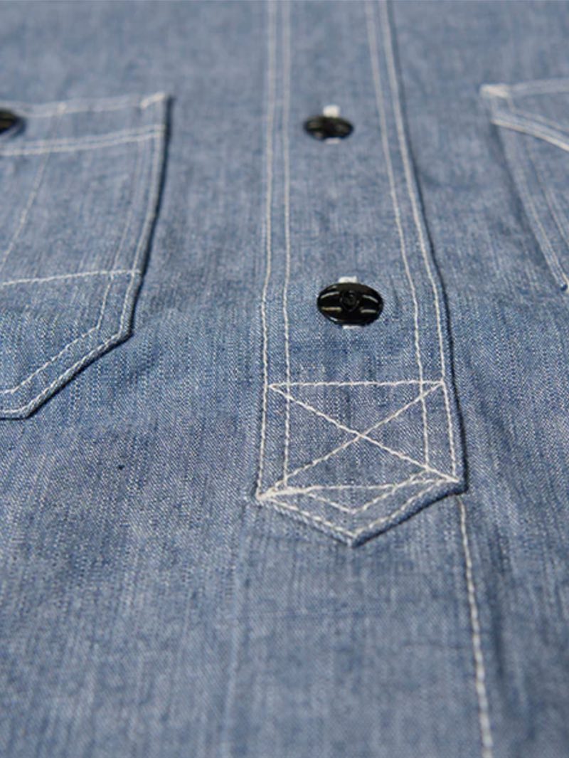 Studio D'Artisan Chambray long-sleeved work shirt