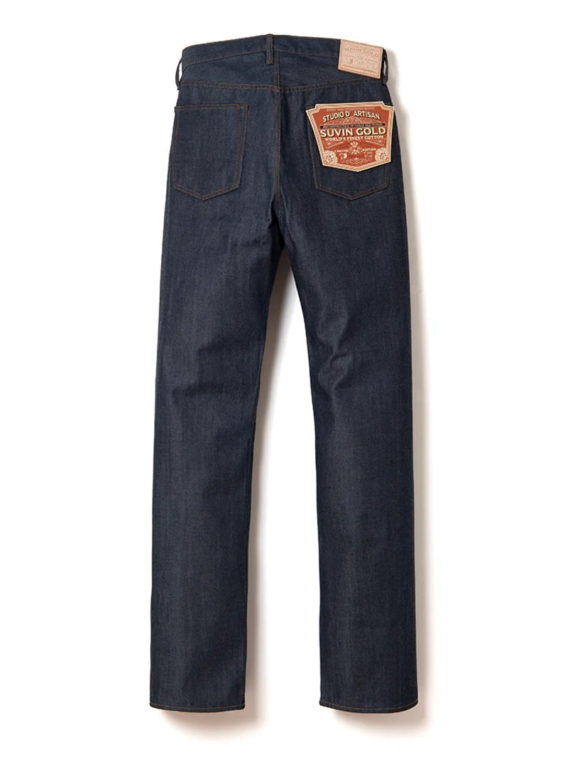 STUDIO D'ARTISAN　34インチデニム Studio D'Artisan D1922 Suvin Gold Jeans Wide Straight - Mildblend