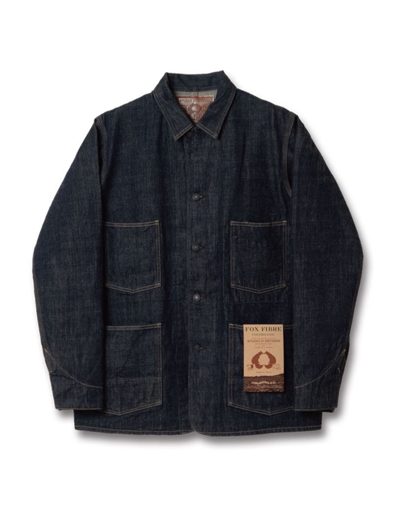 Studio D'Artisan D4650 FOX DENIM RAILROAD JACKETStudio D'Artisan D4650 FOX DENIM RAILROAD JACKET