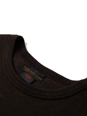 Studio D'Artisan Dark Brown Amami Oshima Mud-Dyed Loopwheeled T-Shirt [8198]