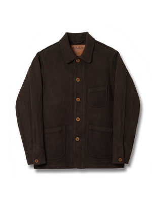 Studio D'Artisan Dark Brown Amami Oshima Mud-Dyed Sashiko Jacket 4632