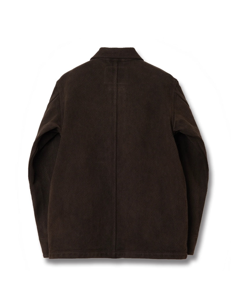 Studio D'Artisan Dark Brown Amami Oshima Mud-Dyed Sashiko Jacket