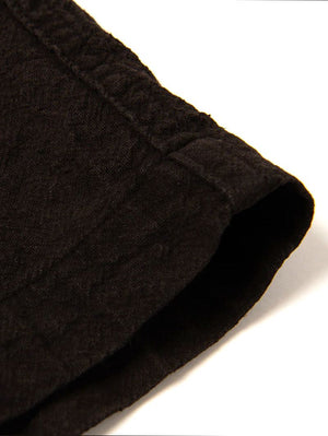 Studio D'Artisan Dark Brown Amami Oshima mud dyed shortsleeved shirt 5739